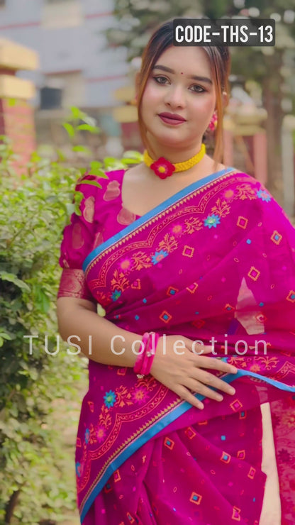 প্রিমিয়াম হাফসিল্ক বুটিক শাড়ি