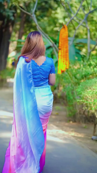 ইন্ডিয়ান প্রিমিয়াম শিফন শাড়ি