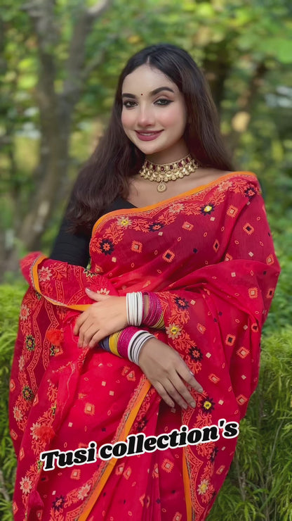 প্রিমিয়াম হাফসিল্ক বুটিক শাড়ি