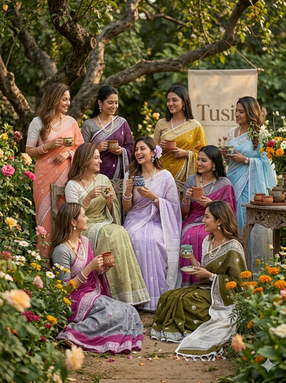 টাংগাইলের প্রিমিয়াম খাদি কটন শাড়ি